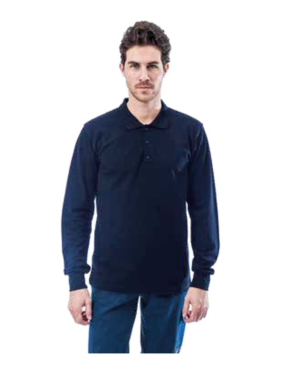 Uzun Kollu Polo Yaka T-Shirt — görünüm 2 | Bashra Tekstil